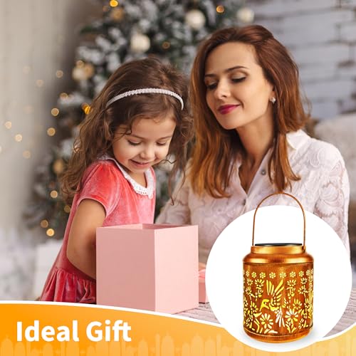 Brizled Hummingbird Solar Lanterns, 2 Pack Outdoor Lanterns Christmas Birthday Gift for Women Mom Grandma, Hummingbird Hanging Garden Lantern, Waterproof Solar Lights for Table Garden Patio Path Porch - size: 2 Pack, style: Hummingbird -B