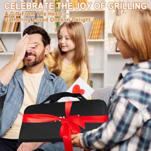 POLIGO 26 PCS BBQ Grill Accessories Stainless Steel BBQ Tools Grilling Tools Set with Storage Bag for Fathers Day Dads Birthday Presents - Camping Grill Utensils Set Ideal Grilling Gifts for Men Black - color: Black-1