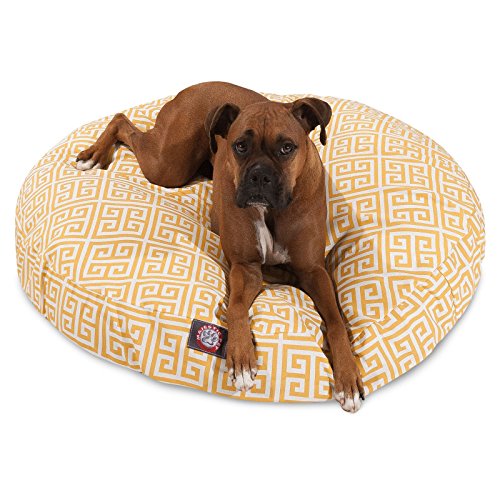 Grey Towers Medium Round Indoor Outdoor Pet Dog Bed With Removable Washable Cover By Majestic Pet Products - color: Towers Gray, size: Medium