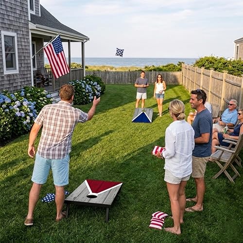 Cornhole Board Set Cornhole Games for Adults Portable Choose Regulation or Tailgate Size - style: 3' x 2' Pyramid