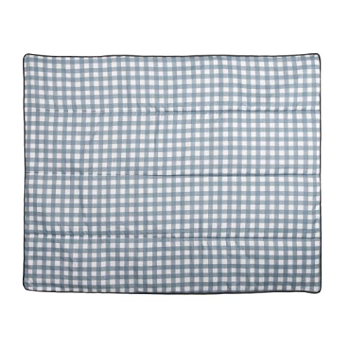 RED ROVR Large Indoor/Outdoor Adventure Blanket |for Parks, the Beach and Indoor activites |Compact with Shoulder Strap & Pocket (Picnic Blue) - color: Blue
