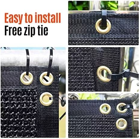 180GSM 6ft x 50ft Fence Privacy Screen Heavy Duty Fence Cover Garden Wall Backyard Black - color: Black, size: 6'x50' Pro