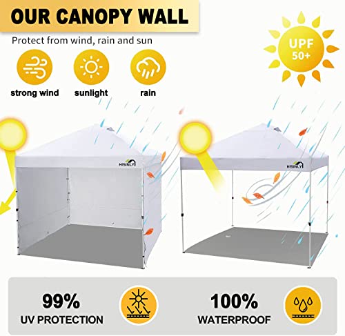Canopy Sidewall 10x10 ft White Waterproof UV Block Oxford Cloth Pop Up Tent Panel Outdoor Event Easy Install (Single Sidewall Only), White - color: White, size: 10x10ft Sidewall*1
