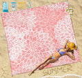 Famstar Beach Blanket Sandproof Waterproof 78''×81''1-5 Adults Oversized,Compact Lightweight Durable Beach Mat for Travel Camping Hiking Picnic Blanket - color: Pink Flower1, size: 78''×81''