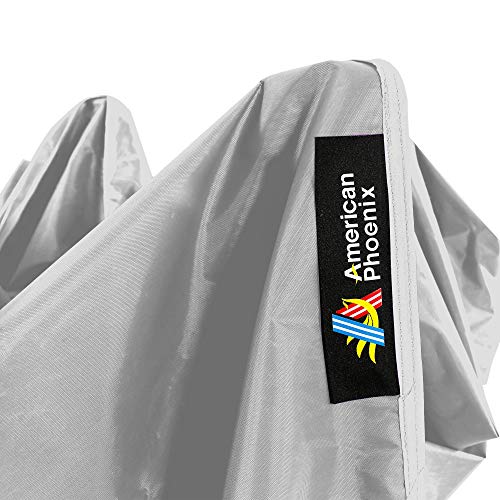 AMERICAN PHOENIX 10x15 Pop Up Tent Canopy Easy Portable Commercial Instant Canopies Outdoor Market Shelter (White, 10'x15' (Black Frame)) - color: White