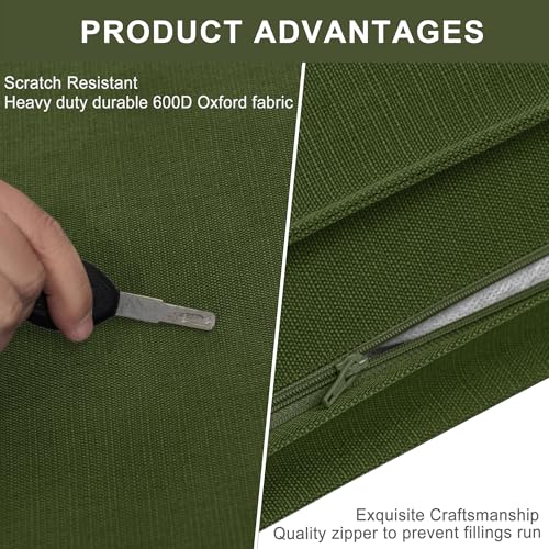 Dog Bed Covers Replacement Washable, Waterproof Dog Bed Cover with Zipper, 36Lx27Wx3H inch Durable Oxford Pet Bed Cover for Outdoor/Indoor Use, Cover Only, Army Green - color: Army Green, size: 36*27*3 inch