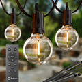 Brightown Outdoor String Lights, 58FT 25 Shatterproof LED Bulbs with Remote and Zip Ties, Waterproof Dimmable Patio Hanging Lamps for Porch, Balcony, Bistro, Cafe, Deck, Backyard - size: 58FT - 25 Bulbs