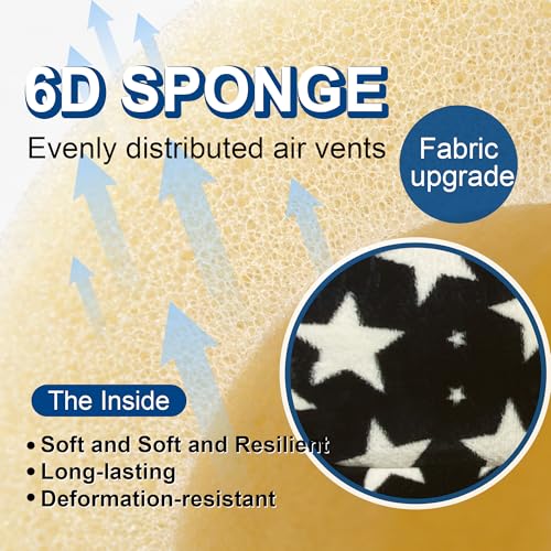 Washable Dog Bed Mat With Anti-Slip Bottom, Deluxe Plush Memory Foam Crate Pad & Waterproof Outdoor Kennel Mat For Dogs & Cats-Durable Crates Beds, Large Medium Small Puppy Size 30" x 20",Blue - color: Blue-Star, size: Upgraded M（30" L x 20" W x 1.5" Th）