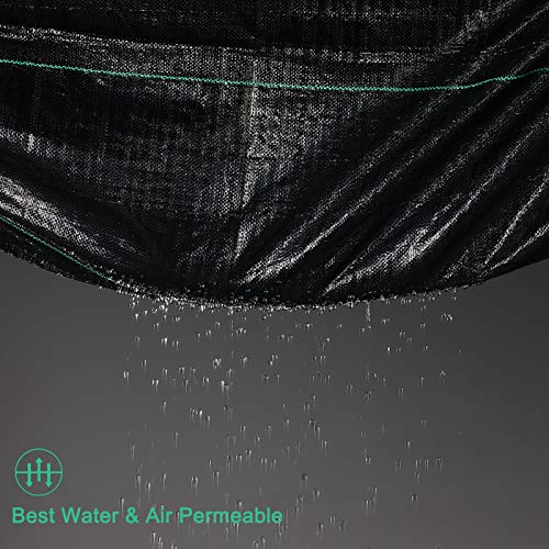 UWIOFF Landscape Fabric Weed Barrier Fabric, 4ft x 30ft Durable & Heavy-Duty Garden Landscaping Fabric, Premium UV Resistant Weed Block Gardening Mat, Weed Control Ground Cover for Outdoor Gardens - size: 4ft X 30ft