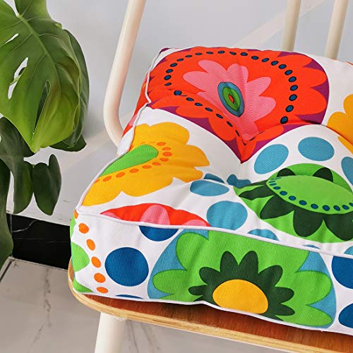 vctops 1PC Indoor Outdoor Bohemian Square Chair Cushion Seat Pad Floor Cushion Pillow (Sun Flower 1, 18"X18") - color: Sun Flower 1, style: 18Inchx18Inch/45x45cm