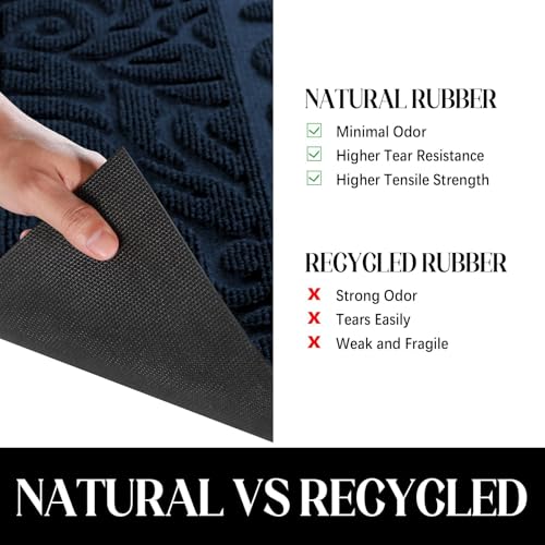 Yimobra Large Welcome Mat 60x36, Waterproof Non-Slip Outdoor Mats for Front Door Outside Entrance, Low-Profile Entryway Mat Indoor for Garage Patio, Blue - color: Blue, size: 60x36 Inch