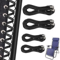 Zero Gravity Chair Replacement Cord,Antigravity Chair Replacement,4 Pack Elastic Cords Repair Tool Kit for Repairing Zero Gravity Chair(Black) - size: Black