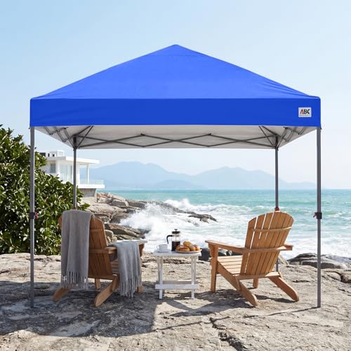 ABCCANOPY 10x10 Pop Up Canopy Tent, Easy Setup Instant Canopy with Wheeled Bag, Heavy Duty Outdoor Canopy for Beach, Market, Backyard, UV Protection, Outdoor Weather Protection (Royal Blue, 10x10) - color: Royal Blue, size: 10x10