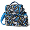 Reusable Lunch Bags Insulated Cooler Lunch Box Tote 7.5L Spaceflight Bento Bags With Side Water Bottle Pockets Removable Adjustable Strap - color: 7.5L Spaceflight