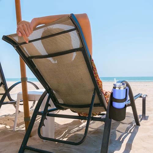 Upgrade Drinking Cup Holder, Patio Curved Chaise Chair Cup Holder, Drink Holder for Swing Chair Wicker Chair Egg Chair, Universal Cup Bottle Holder for Stanley Quencher, Owala and YETI 40 oz Tumbler - color: Upgrade for Large Cups