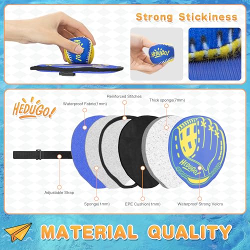 Toss and Catch Game Set Classical Outdoor Toys for Kids at The Beach, Yard, or Park Outside Games 4 Paddles 4 Balls Family Games for Kids and Adults Easter Toys Gifts