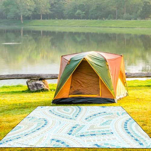 AISPARKY Beach Blanket Waterproof Sandproof Quick Drying Beach Mat Extra Large Outdoor Picnic Blanket for Travel Camping Hiking - color: Psl-bluegreygreen, size: 79" X 83"