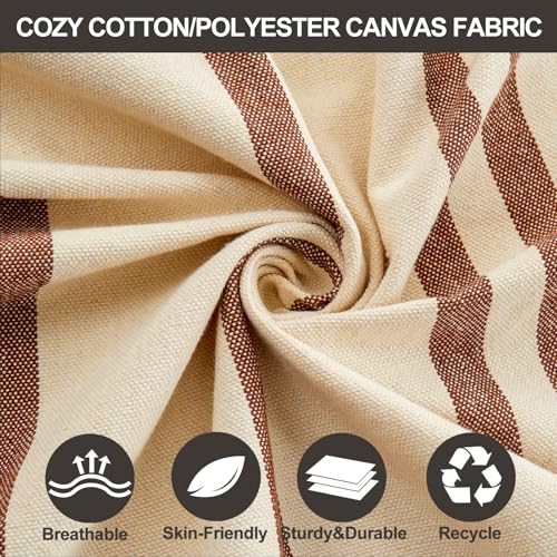 CHULIM Brazilian Double Hammock with Tree Straps,Extra Large 94x63IN,2 Persons Hammock for Backyard Patio Outdoor and Indoor,450lbs Weight Capacity,Soft Woven Cotton Fabric - Beige Brown Stripe - color: Beige Brown Stripe