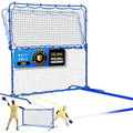 Pickleball Rebounder Net with Kitchen Lines System for Solo Training Equipment, 7.9FT or 6FT 2in1 Mini Pickleball Practice Net Portable Trainer for Driveway Backyard Garage, Easy Setup & Storage - size: 6FT Adjustable Pickleball Net