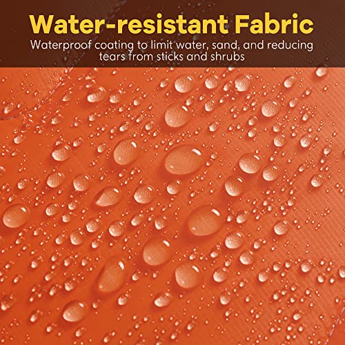 UNIKOME Waterproof Puffy Camping Blanket - Lightweight Packable Outdoor Quilt with Corner Loops, Warm Compact Blanket for Cold Weather Hiking Picnic Stadium Travel, 75"×52", Orange - color: 06 Orange
