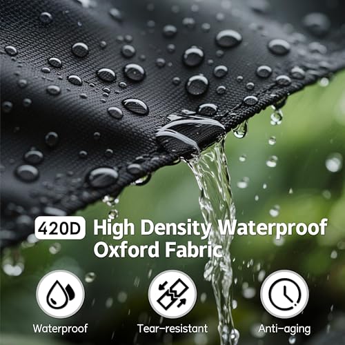 Camping Tent Tarp with Thickened Stainless Steel Bracket - PU 20000mm+ Waterproof Rain Shelter, UPF2000+ Anti-UV Camping Canopy, Portable Sun Shade for Camping, Hiking, Picnic