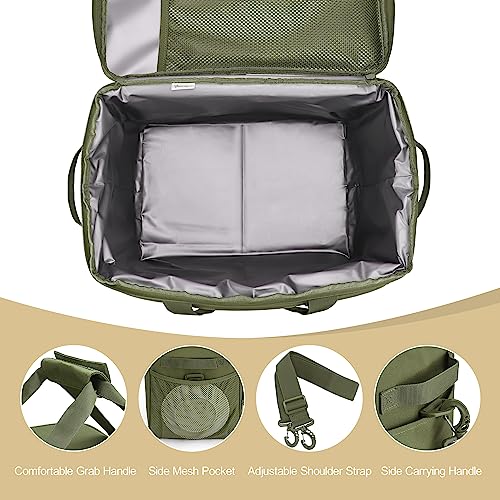 Cooler Bag 48-Can Insulated Leakproof Soft Cooler Large Collapsible Portable Travel Cooler Bags 32L for Picnic, Waterproof Soft Ice Chest for Camping, Beach, Fishing, Outdoor - 32 Quart - color: green
