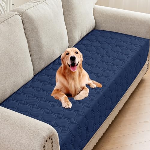 ZNSAYOTX Ultimate Cozy Blankets (30"x70") 100% Waterproof Sofa Mat Blanket for Dog Pets, Bed Couch Protector with Non-Slip Back Washable Durable, Pee Scratch Proof Easy to Clean (Navy Blue) - color: Navy Blue, size: 30x70 Inch
