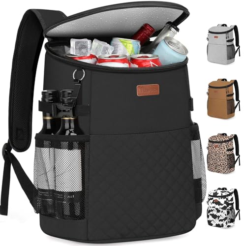 Soft Cooler Backpack 30 Cans/45 Cans, Backpack Coolers Insulated Leak Proof Thermal Lunch Backpack for Men Work Small Cooler Bag Beach Travel Picnic Drink Beverage Beer - color: Black, size: 45 Cans