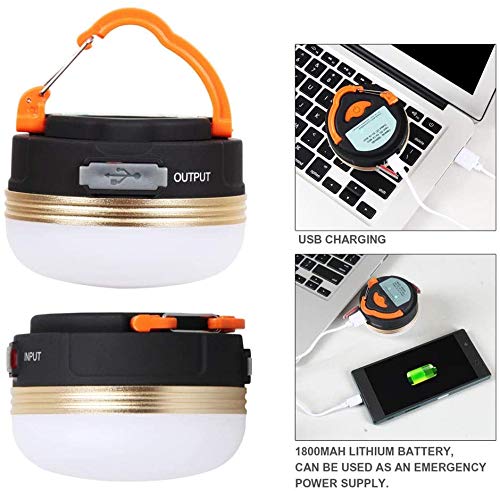 Censinda LED Camping Lantern, Rechargeable & Portable Tent Light, 300LM,3 Light Modes,1800mAh Power Bank,with Magnet Base,Electric Lantern Flashlight for Camping/Hiking/Fishing/Hurricane/Emergency