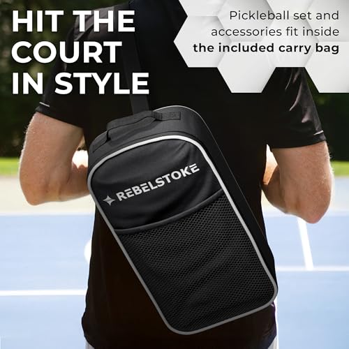 Complete Pickleball Set of 4 with Bag, Pickle Ball Paddle Set of 4, Designed in The USA, Pickleball Racket for Adults Comfort Grip, Indoor Outdoor Pickle Ball Kit, Pickleball Paddles 4 Pack - style: Ivory Axis