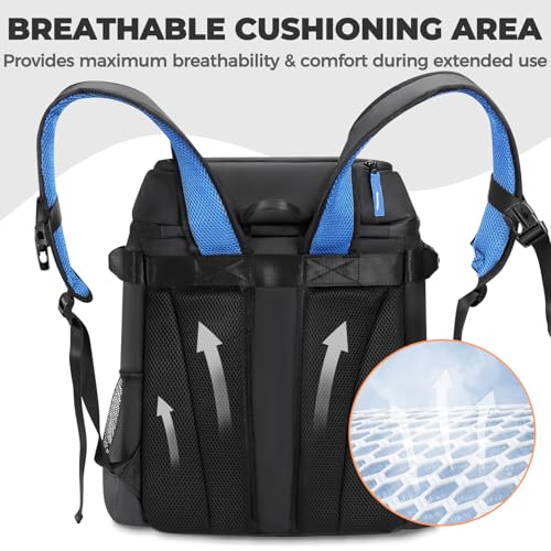 Heytrip Backpack Cooler 36/54 Cans, Insulated Portable Large Leakproof Waterproof Cooler Bag, 20 Hours Cold Retention for Lunch Camping Travel Beach Picnic - color: Black - 36 Cans with 2 Pouches