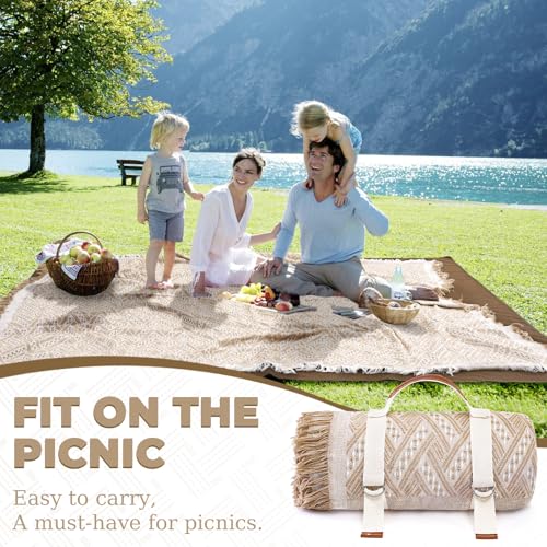 2 in 1 Extra Large 80"* 80" Rug Picnic Waterproof Outdoor Beach Blanket Foldable Camping Mat Car Travel Necessities Mountaineering Essentials Camper Accessories Backpacking Gear Trip Supplies - color: Gray