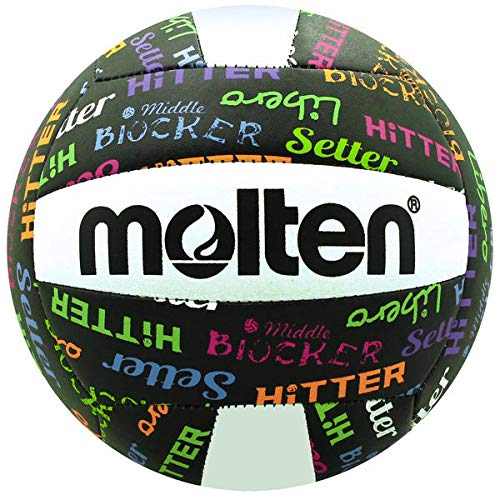 Molten Recreational Volleyball - color: Black/ Neon Colors