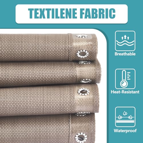 Queekay 2 Pcs Gravity Chair Replacement Fabric with 8 Bungee Cord Lounge Cloth Mesh Patio Chair Repair Kit Sling Fabric Replacement for Patio Recliner Outdoor Lawn Pool Beach (63" X 21",Light Brown) - color: Light Brown, size: 63" x 21"