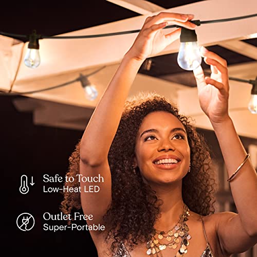 Brightech Ambience Pro USB Powered String Lights - 24 Ft Commercial Grade Waterproof String Lights - Outdoor Shatterproof Patio Lights for Camping, Backyard, Porch, Christmas - 1W 12 Bulbs, Warm White - color: (2700K) Warm White