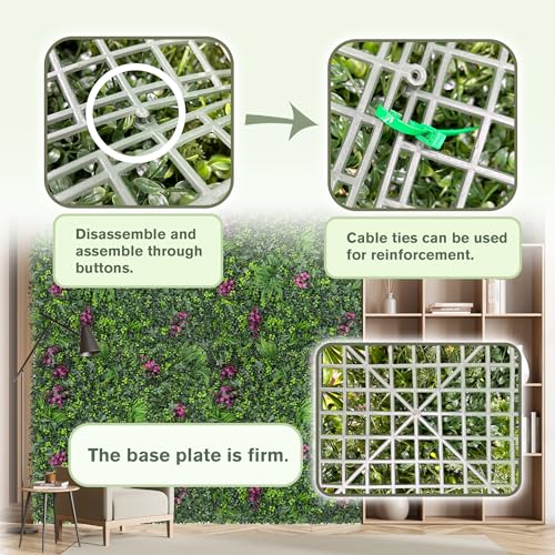 Greenery Grass Wall Boxwood Plant Roll: 60"x128"(53.5 SQFT) with UV Resistant Green Leaves Faux for Interior Panel, Greenery Backdrop,Garden and Indoor Outdoor Wall&Fence Covering Privacy - color: 3d Style 2, size: 60"x128"