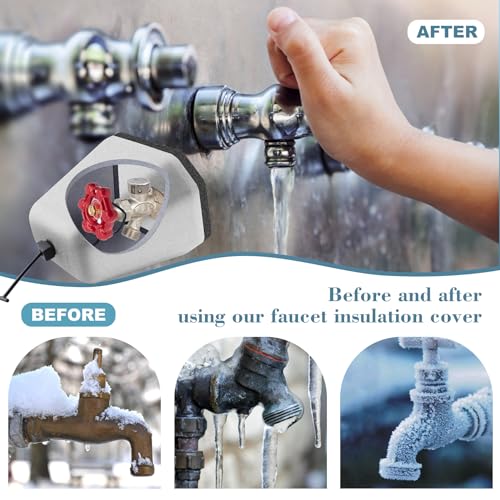 Outdoor Faucet Covers for Winter Freeze Protection, Foam Spigot Covers Winter Insulated for Outside,Hose Bib Cover for Winter (4 Pack) - color: 4pcs