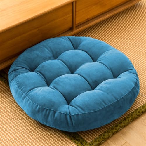 SK Studio Meditation Floor Pillow, Large Floor Cushions, Round Floor Cushion Seating for Adults Kids, Classroom Furniture Floor Pillow for Yoga Living Room, Blue, 22" W x 22" L (Pack of 1) - color: Blue, size: 22"W x 22"L (Pack of 1)