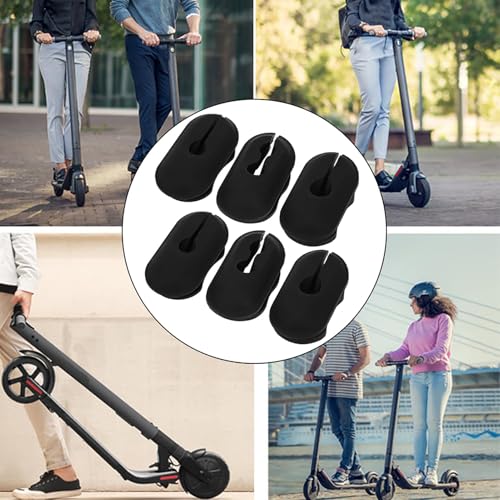6pcs Charging Port Cover, Silicone Scooter Cable Grommet Water Proof Cable Buckle Protector Accessories for G30 Electric Scooter