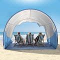 Beach Shade, The Classic Wind-Supported Beach Canopy with UPF 50+ Protection, 7.5ft Tall, Portable & Easy Setup Beach Sun Shelter for 3-6 People - color: Sky Grey
