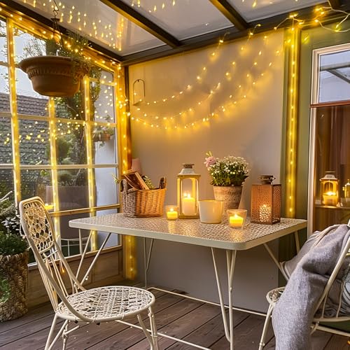JMEXSUSS 200 LED Fairy Lights Plug in, Warm White Remote Control String Light Indoor Bedroom with Wheel, 66 ft 8 Modes Twinkle Lights for Room Dorm Party Christmas Tree - color: Warm White, size: 66FT 200LED