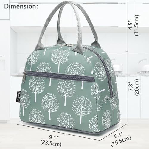 FlowFly Lunch Bag for Women Insulated Lunch Box Corduroy Lunch Tote Cooler for Travel Work Picnic, Dandelion - color: Dandelion