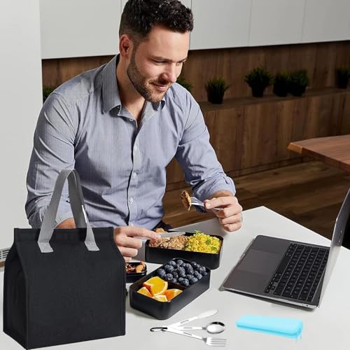 Travel Utensils Set with Silicone Case, Stainless Steel Silverware Set for Work Lunch Camping Picnic, Portable Cutlery Set on the Go, Easy to Clean (Blue) - color: Blue