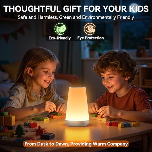 Auxmir Rechargeable LED Night Light, Touch & Remote Control Bedside Lamp with 13 Colors, 5 Brightness Levels, Portable Table Lamp for Kids Baby Nursery, Bedroom, Bathroom, Camping, Silver - color: Silver