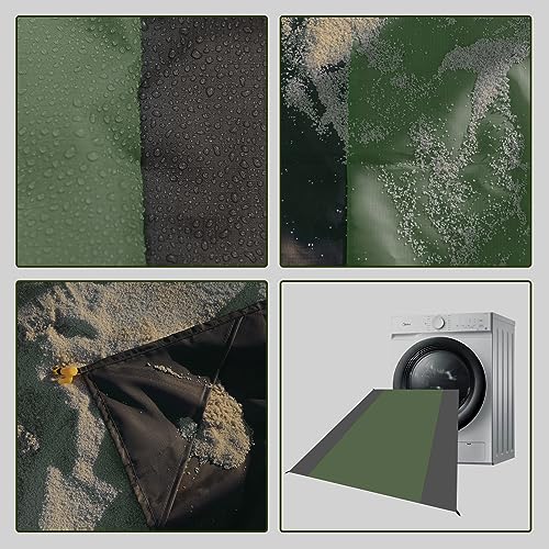 Waterproof Camping Tarp Lightweight Multifunctional Tent Footprint for Camping, Hiking Backpacking, Compact Tent Tarp Ground Sheet Mat for Ground or Under Tent（78.7" x 82.7" | Dark Green） - color: 78.7" X 82.7" | Dark Green