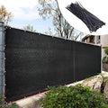 Royal Shade 4' x 14' Black Fence Privacy Screen Windscreen Cover Netting Mesh Fabric Cloth - Cable Zip Ties Included (We Make Custom Size) - color: Black, size: 0 4' x 1 4'