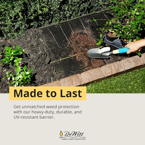 Dewitt 3-Pack Sunbelt Weed Barrier Fabric 3.2 oz, 6 x 300 Feet – Heavy-Duty Ground Cover Mat for Greenhouse Floors, Garden Rows, Raised Beds, Yard Gardening, and Outdoor Landscape Protection - size: 3 Pack, style: 6' W x 300'