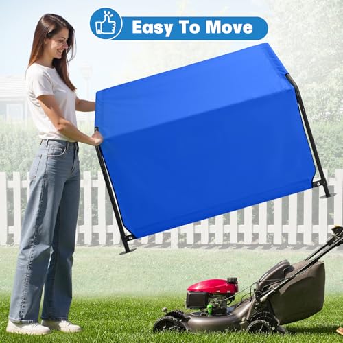 Dog Shade Shelter Outside 4'x4'x3' Tent for Large Medium Dogs, Outdoor Sun Rain Canopy Pet House for Livestock Pigs Cats with Waterproof Roof Ground Nails,Deep Blue - color: Deep Blue