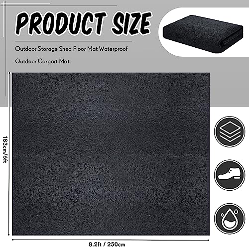Haull Shed Floor Mat 6 x 8.2 ft Outdoor Waterproof Nonslip Durable Storage Sheds Protector Rug for Carport Patio Garage Garden Spring Summer Outdoor, Storage Shed Not Included - size: 6 x 8.2 FT