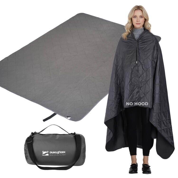 DUKUSEEK Waterproof Stadium Blanket, Outdoor Blankets Waterproof Windproof for Cold Weather, Emergency Warm Blanket with Quilted Cotton and Thick Fleece for Picnic, Camping, Outdoor Sports